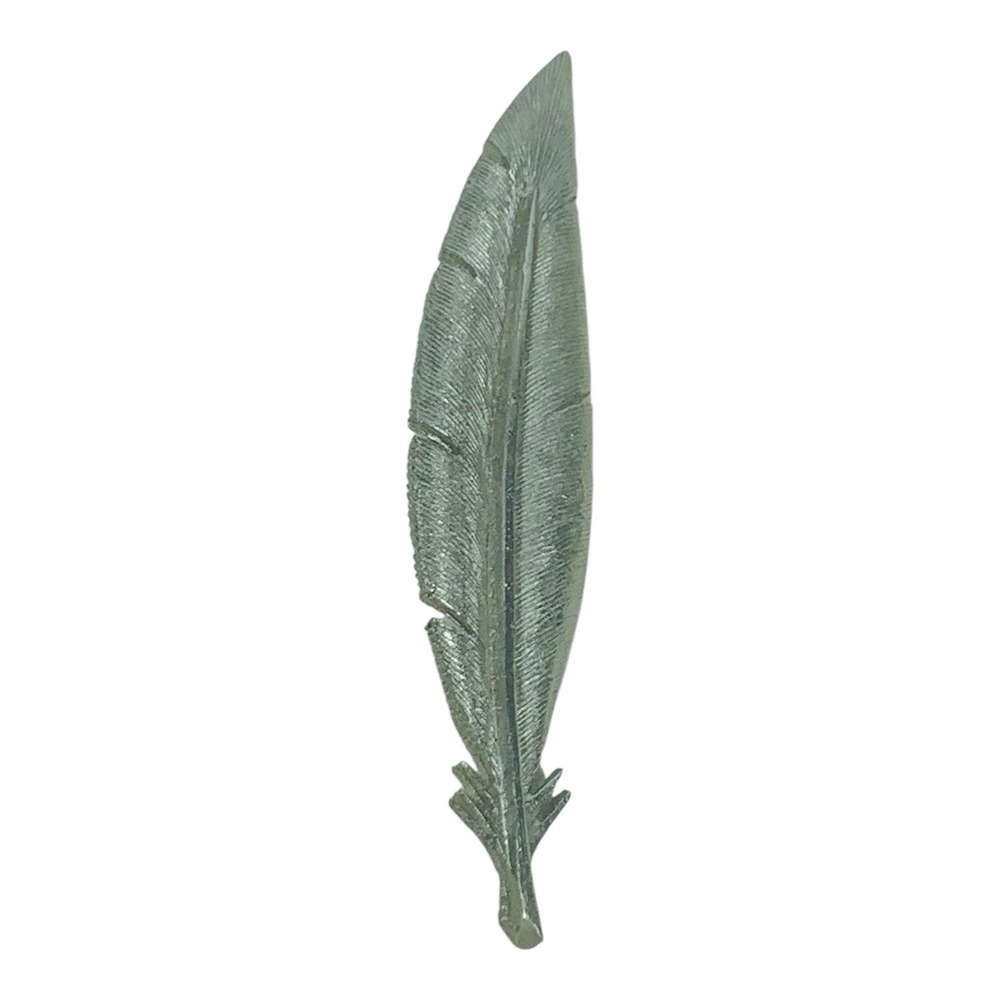 Vintage JJ Jonette Jewelry Feather Brooch Pin Silver Tone Metal Signed Bird